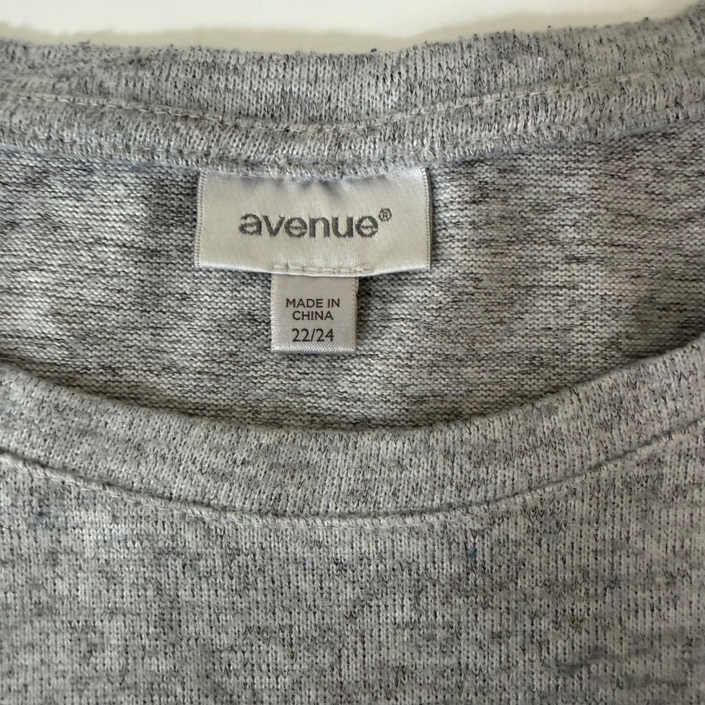 Avenue Women's 22-24 Gray French Bulldog Graphic Sweatshirt Pullover Novelty - Picture 4 of 9